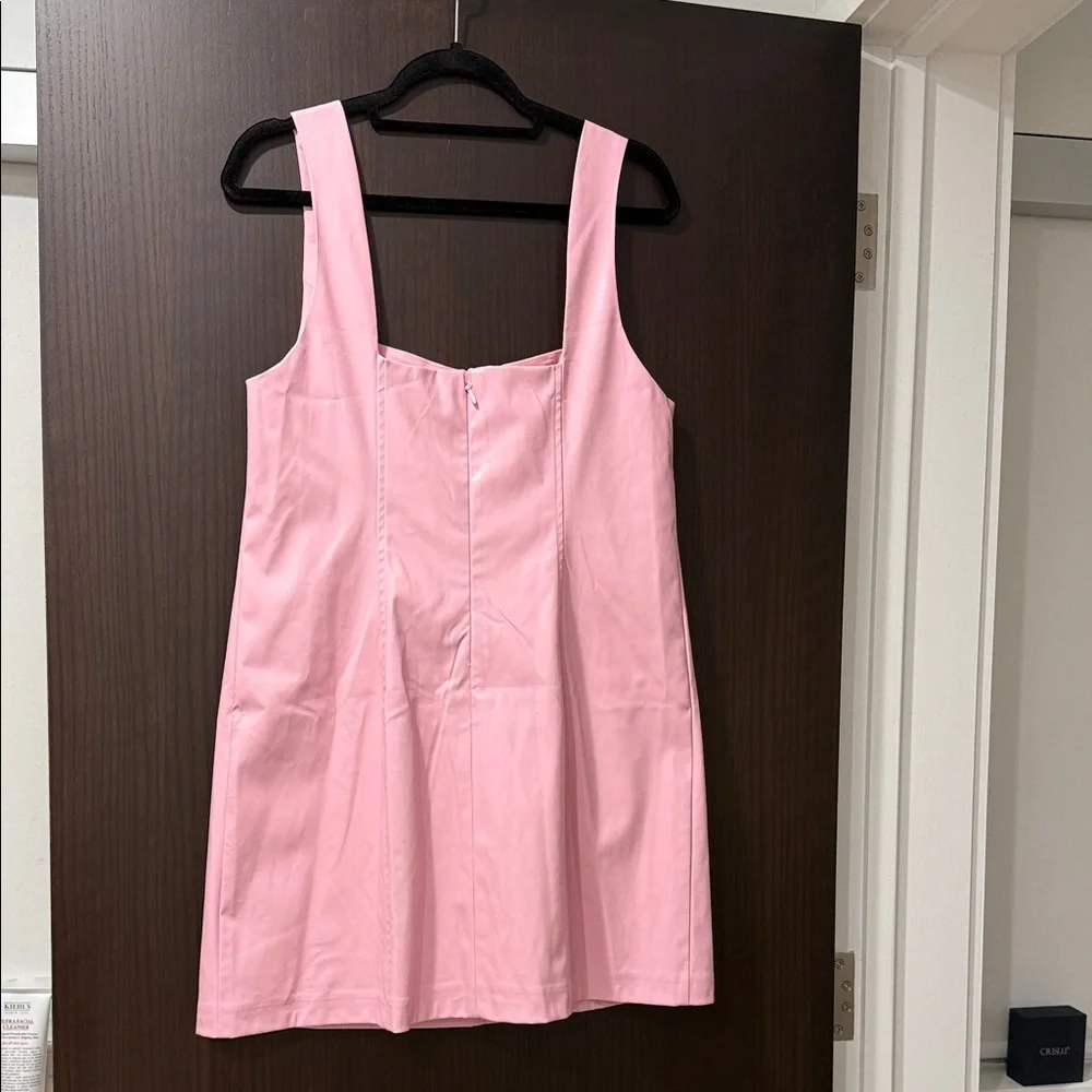 Show Me Your MuMu Pink Leather Mini Dress - Picture 3 of 6